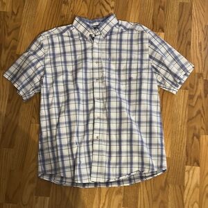 Ariat Blue and White Plaid Casual Shirt